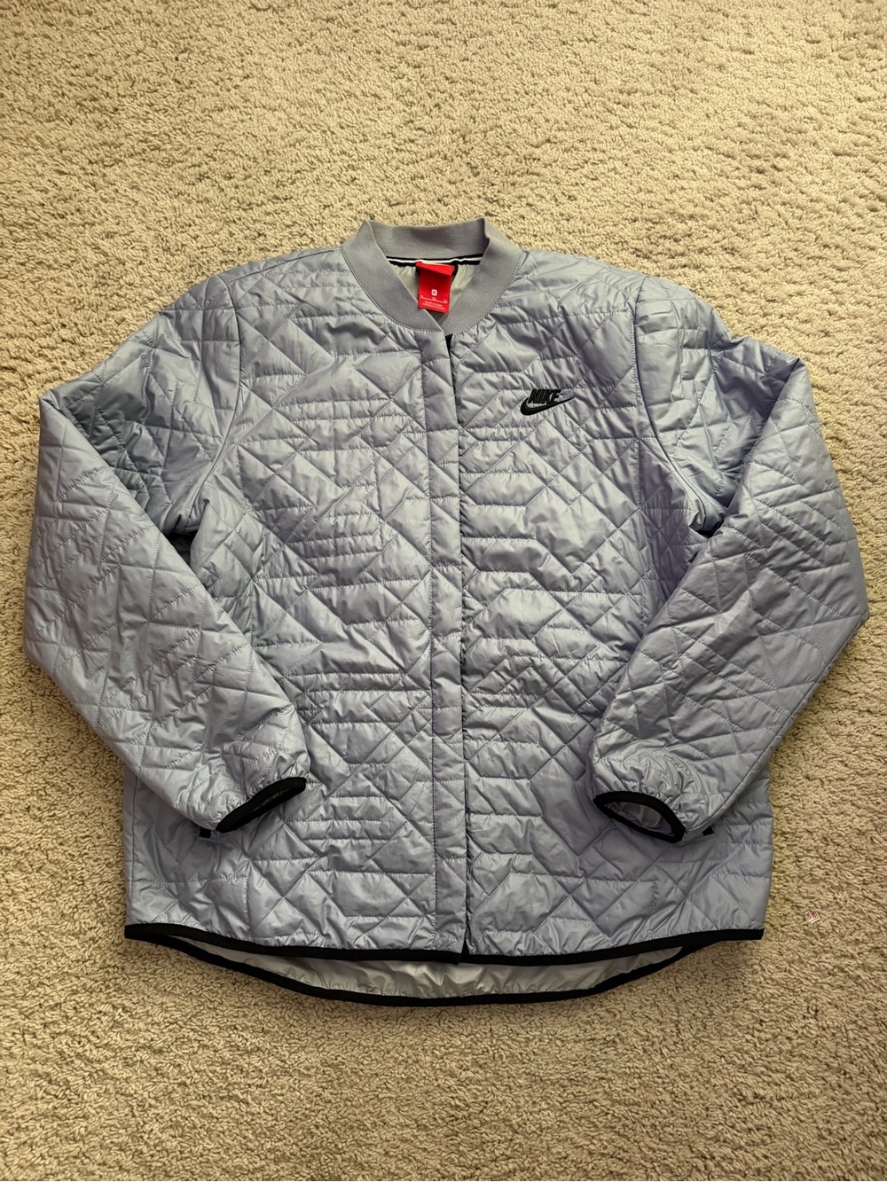 Nike Light Gray Quilted Jacket